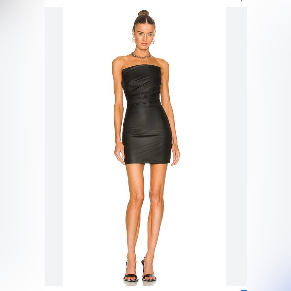 RtA Faux leather ,strapless mini,with built in bodice and style. Size XS NWOT